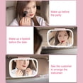 thumbnail image 3 of Car Sun Visor Mirror with LED Lights Makeup Sun-shading Cosmetic Mirror Adjustable Vanity Mirror Clip on Automobile Touch Screen Make Up Mirror, 3 of 7