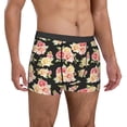 thumbnail image 5 of Men's Boxer Briefs, Apricot Pinkl Rose Flowers Soft Comfy Mens Underwear Boxer Briefs Breathable With Widen Waist, 5 of 7