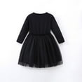thumbnail image 2 of IBTOM CASTLE Kids Toddler Girls Long Sleeve Fall Dress Rainbow Unicorns Tutu Dress Princess Birthday Christmas Casual Dresses 4-5 Years Black Cat, 2 of 7