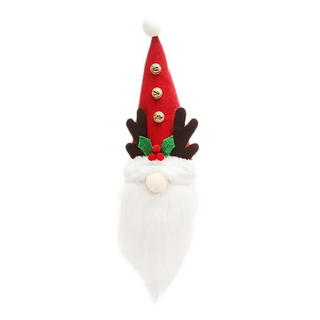 

AIMAOMI Christmas Decorations Doll Forest Man Red Bottle Set Santa Bottle Bag Table Dress Up Props H