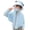 Blue, variant on Bovxnpu Boys Girls Tops Lightweight Long Sleeve Zip Up Hoodie Jacket, Girls Thin Zip-Up Hoodie Sun Protection Jacket Hooded Shirt Pockets Running Outdoor Free Size