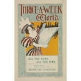 thumbnail image 2 of Anonymous 17x24 Black Ornate Framed Double Matted Museum Art Print Titled: Thrice-A-Week World. Dec. (1896), 2 of 5