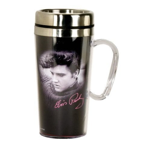 Elvis Presley Insulated Travel Mug, Black