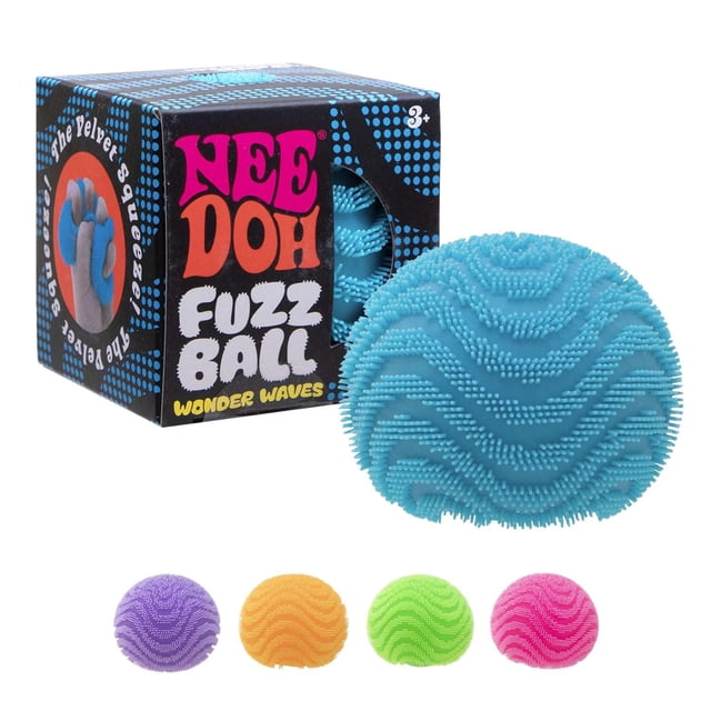 Juguete sensorial Schylling NeedOh Fuzz Ball con textura de terciopelo de más de 3 años