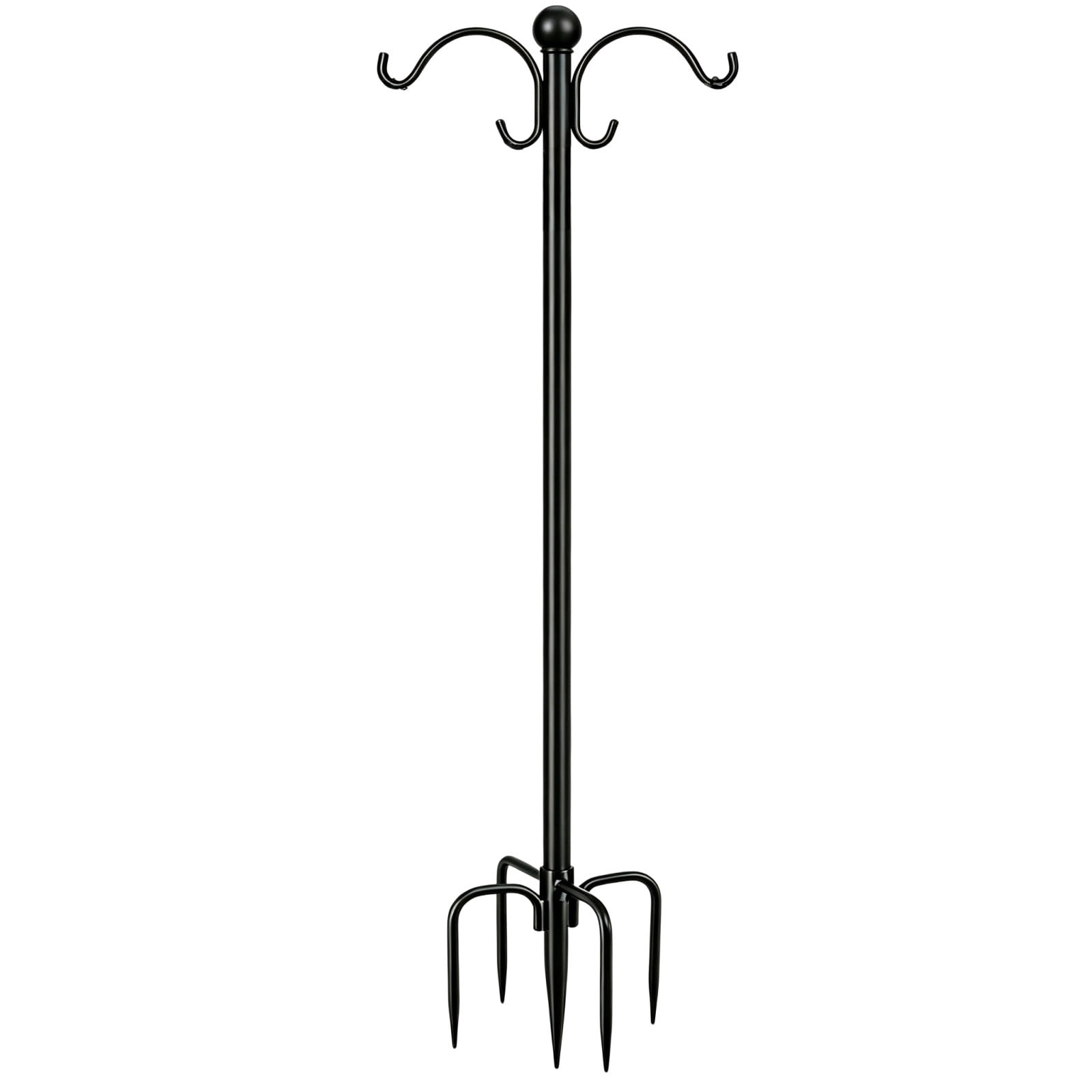 Cadancy Garden Decor Heavy Duty Shepherds Hook Stand Bird Feeder Hanger Hanging Plants Basket Holder Outdoor Yard Lawn Patio Flower Pot Display Metal Stake Welcome Sign Post
