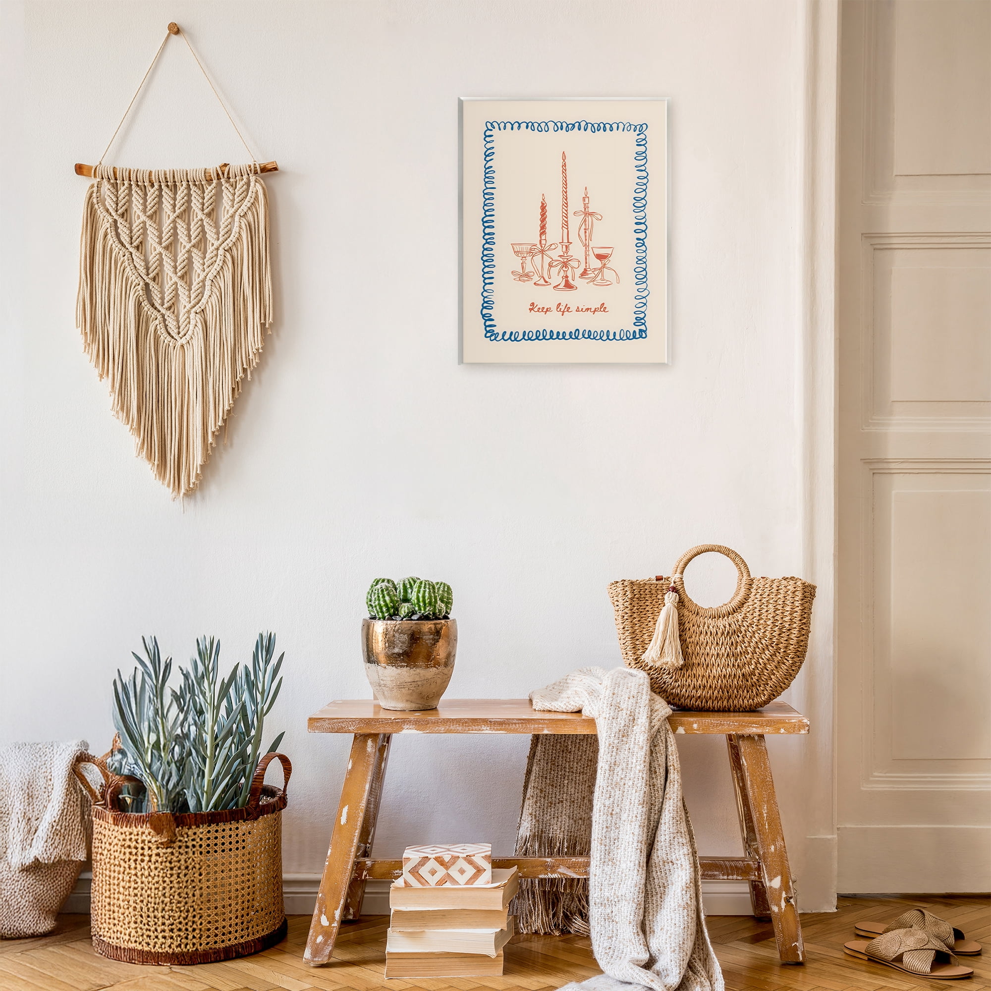 Stupell Industries Keep Life Simple Candles Wall Plaque Art, design by The Prints Vibe