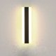 thumbnail image 1 of Lámpara de pared LED larga, lámpara de pared para villa, lámpara de pared para exteriores, IP65, resistente al agua, tira de luz larga negra, lámpara de pared para exteriores de aluminio, 30 cm, luz, 1 of 5