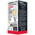 thumbnail image 3 of 8W C11 LED - Clear - Candelabra base - 3000K - 90 CRI - 760 Lumens - 120V - 6-Pack, 3 of 11