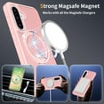thumbnail image 5 of Decase for Samsung Galaxy A56 5G Rugged Case,Magnetic Invisible Stand,Compatible with Mag-Safe,Shockproof Slim Translucent Matte Anti-Slip Cover for Women Men,Pink, 5 of 6