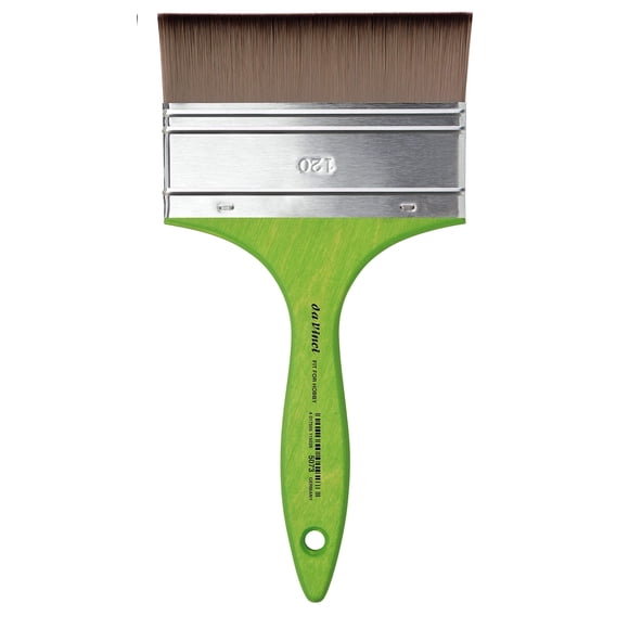 da Vinci Série Étudiante 5073 Pinceau pour École et Loisirs, Mottler Plat Élastique Synthétique avec Manche Vert Mat, Taille 120