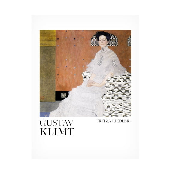 Canvas Wall Art - Pictufy 'Bildnis Fritza Riedler 1906 Poster' Wall Art for Living Room, Bedroom, or Office D?cor by Trademark Fine Art - 14 x 19 Inches