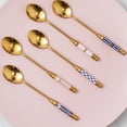 thumbnail image 6 of Gold Plated Stainless Steel Espresso Spoons, Mini Teaspoons Set for Coffee Sugar Dessert Cake Ice Cream Soup Antipasto Cappuccino, 6 of 7