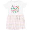 thumbnail image 3 of Inktastic My Auntie Loves Me Girls Girls Toddler Dress, 3 of 5