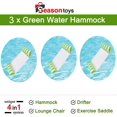 thumbnail image 2 of 3 Pack Premium Inflatable Aqua Portable Summer Water Hammock Bed, Chair, Lounger Float for Adults, 3 x Green, 2 of 6