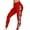#004-Red, variant on Women's Solid Yoga Pants - Butterfly Laser-Cut Floral Mid-Calf Fitness Pants with Elastic Waist for Layered Wear & Workout