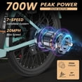 thumbnail image 3 of Lilypelle 26" Electric Bike for Women Adults, 36V 10.4Ah UL2849 (By SGS) Battery ,350W Helical Motor w/ 700W peak power , 7-Speed Electric Bicycle w/ Front Fork Suspension,Max 20mph,50 Miles,Class 2, 3 of 8