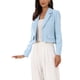 thumbnail image 4 of BLAZER CORTO INSPIRE CHIC para Mujer, Chaqueta de Oficina con Solapa, Saco de Trabajo de Manga Larga, Blazers de Negocios M Color Azul Claro, 4 of 5