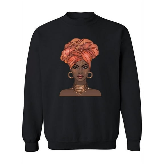 Classy African Woman Paint Sweatshirt Women -Image by Shutterstock, Female 5X-Large