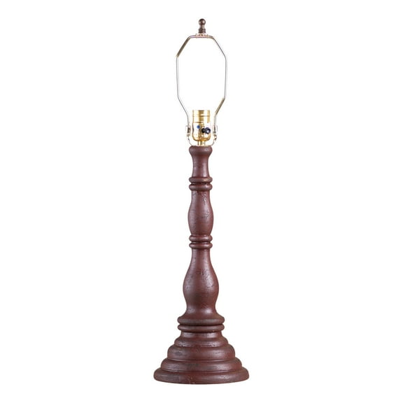 Irvins Country Tinware Davenport Lamp Base in Plantation Red