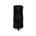 thumbnail image 2 of BLISSFUL STEP Women's Side Zip Pointy Toe Stiletto Heel Ankle Boots, 2 of 6