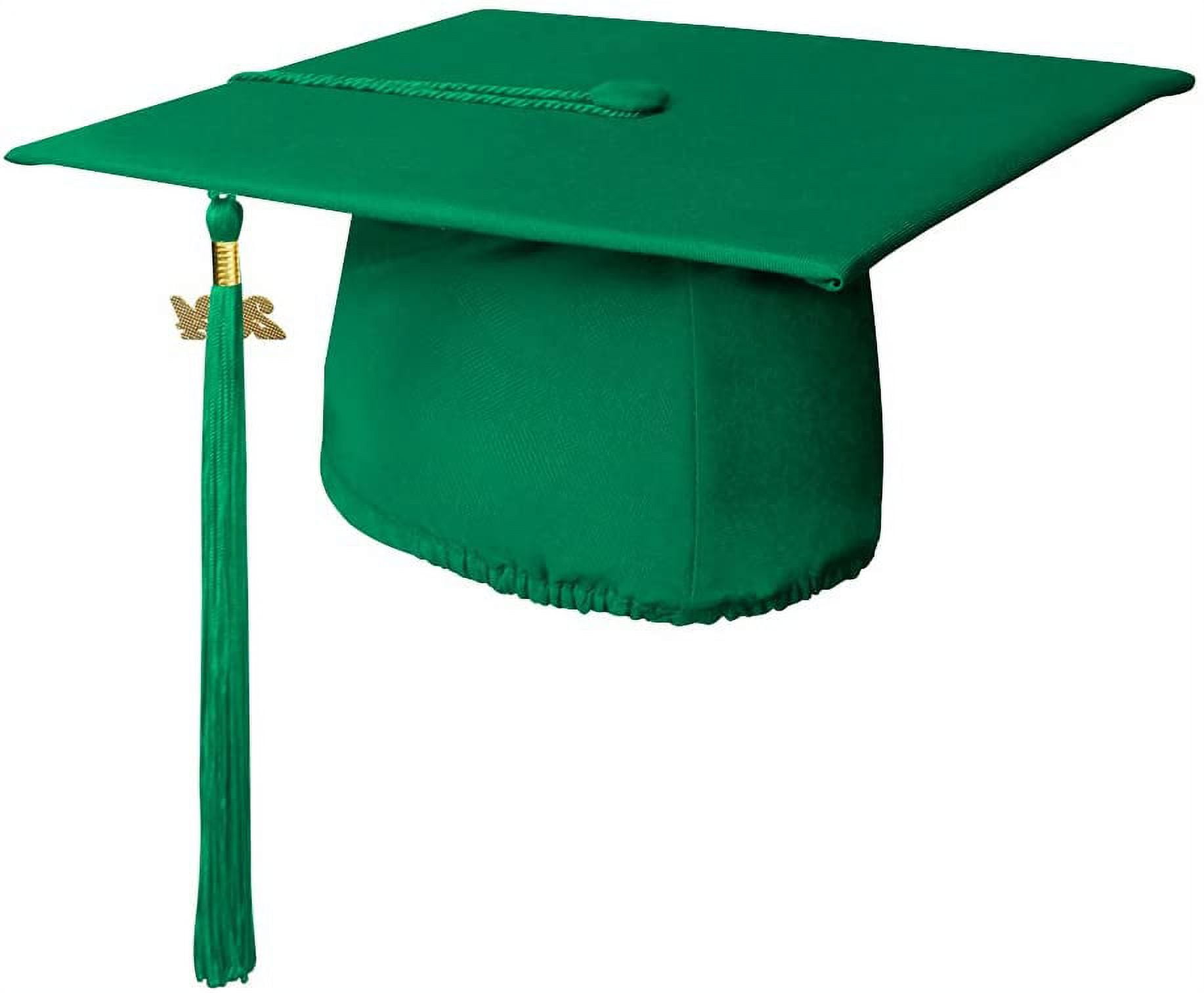 Endea Graduation Mixed Double Color Tassel with Gold Date Drop  (Green/White, 2024) 