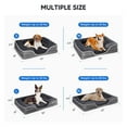 thumbnail image 5 of EDX Dog Bed 28"x23" Orthopedic Dog Sofa Bed Medium, Supportive Foam Pet Couch Bed with Removable Washable Cover, Grey, 5 of 10