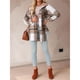 thumbnail image 5 of Chaqueta de Franela con Capucha y Cuadros para Mujer, Abrigo Grueso de Invierno para Mantener el , Chaqueta de Forro Cálida y Suave con Botones Caqui M, 5 of 10