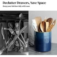 thumbnail image 4 of Kitchen Utensil Holder, Extra Large Farmhouse Utensil Holders for Countertop, Ceramic Utensil Crock, Anti Slip Cork Bottom, 4 of 7