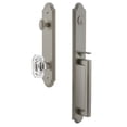 thumbnail image 3 of Grandeur 848372 Arc Solid Brass Rose Dummy Full Plate "D" Grip Handleset - Grey, 3 of 5