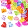 thumbnail image 1 of Transparent Acrylic Beads Bear Mixed Color 10x10x6mm Hole: 3mm about 2222pcs/500g, 1 of 4