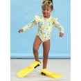 thumbnail image 3 of Gerber Baby & Toddler Girl One Piece Long Sleeve Swimsuit Rash Guard with UPF 50+ (0/3M - 5T), 3 of 11