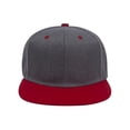thumbnail image 2 of Top Headwear Flat Bill Adjustable Snapback Cap - Charcoal/Red, 2 of 2