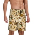 thumbnail image 2 of Fotbe Wild West Cowboy Pajama Shorts for Men, Men's Pajama Bottoms, Sleepwear,Short Pajama Pants-Small, 2 of 9