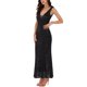 thumbnail image 4 of INSPIRE CHIC Vestido de cóctel maxi sin mangas con lentejuelas y escote en V para mujer, color negro, talla L, 4 of 6
