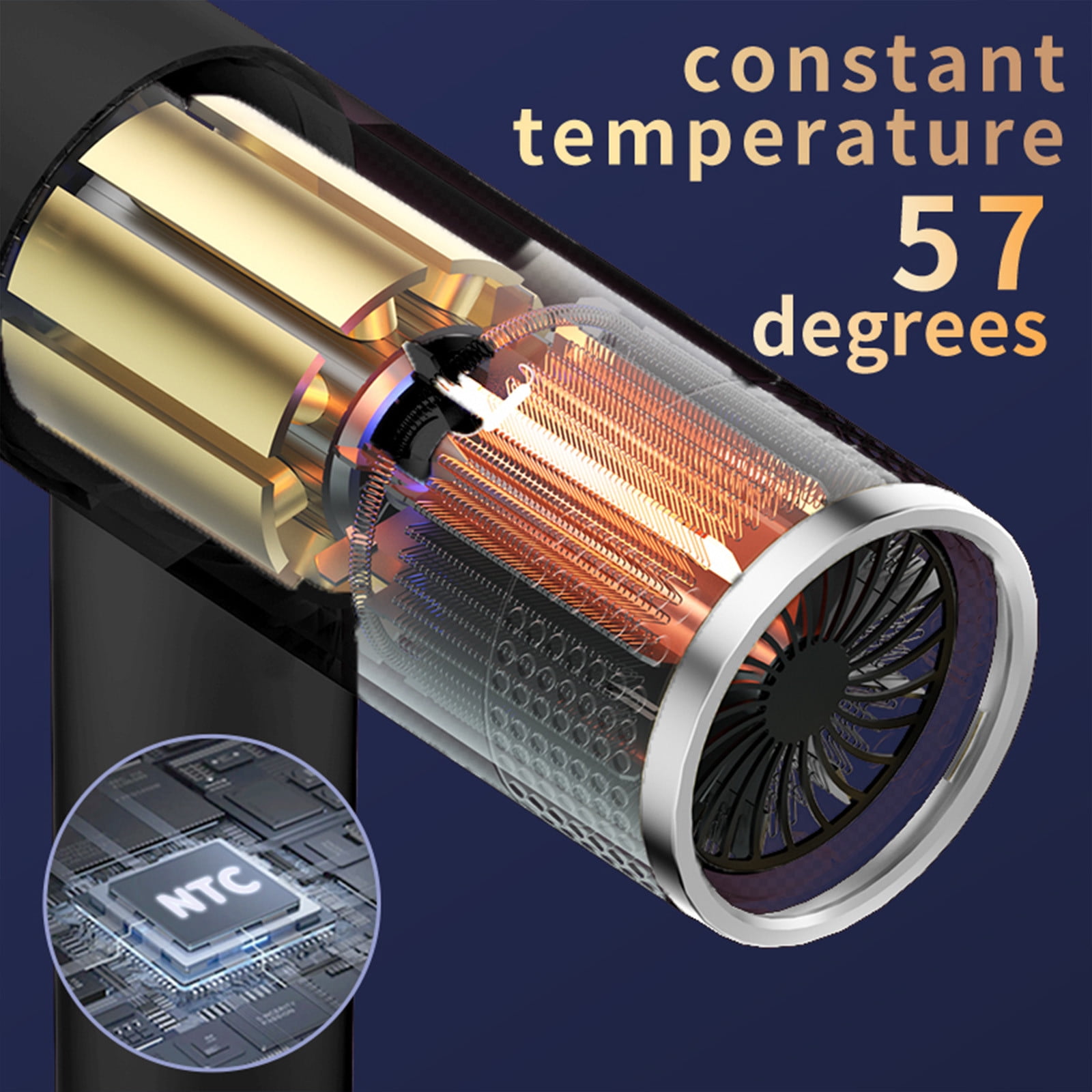 Ionic Hair Dryer, High Power Blow Dryer with Concentrator Nozzle, 3 Speed 3 Heat Settings, Lightweight Travel Design, Fast Drying, Overheat Protection, Salon Styler