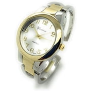 Ladies Round Elegant Simple Casual Metal Bangle Cuff Fashion Watch Easy Reader Dial