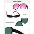 thumbnail image 5 of TINHAO Polarized Fit Over Sunglasses Wear Over Glasses For Women Men Fishing Driving with Oversized Frame Black-pink/Mirrored, 5 of 6