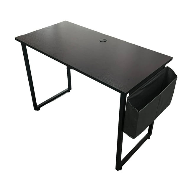 Bureau Moderne pour Bureau à Domicile avec Rangement Latéral - 100 x 50 cm - YD2008-B Noir