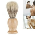 thumbnail image 2 of Beessbest Shaving Brush for Men Shave Using Shaving Cream & Soap, Wood Handle Hair Salon Shave Brush, Handmade Pure Hair Brush with Natural Wood Handle for Men Traditional Wet Shaving, 2 of 5