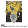 thumbnail image 4 of PRATYUS Bird Yellow Flowers Cozy Throw Blanket for Bedroom Living Rooms Sofa Couch All Seasons Excellent Hand Feel Blanket 50x60in, 4 of 6