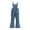 Blue, variant on Girls' Denim Overall Distressed Side Split Jeans Adjustable Suspenders Bootcu𝐭 Pants Kids Flare Jumpsuit Bib with Pocket