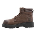 thumbnail image 5 of Women Platform Combat Ankle Boots Lace up Wide Toe Box Slip on Chunky Motorcycle Booties Vintage Distressed Fall Winter Footwear Brown Size 7.5, 5 of 5