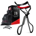 thumbnail image 1 of Brilliant Beauty Rizador de pestañas con bolsa de satén y almohadillas de repuesto - Galardonado - Sin pellizcos, solo pestañas dramáticamente rizadas para un levantamiento de pestañas en segundos (ro, 1 of 5