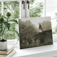 thumbnail image 2 of WFSposter Wall Art for Living Room Canvas Print Easter Decor Wall Art Three Rabbits Vintage Wall Art Decor Animal Landscape Easter Bunny Oil Painting for Bedroom Office Wall Decor 16x24in, 2 of 7
