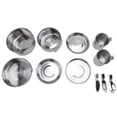 thumbnail image 3 of Camping Cookware Set,Stainless Steel Camping Pot, Portable Outdoor, 3 of 5