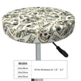 thumbnail image 4 of Fotbe Skull with Cash Stool Covers Round,Waterproof Round Bar Stool Covers Bar Chair Covers Washable Stool Cushion Slipcover for 12-14 Inch Chair-12 inch, 4 of 7