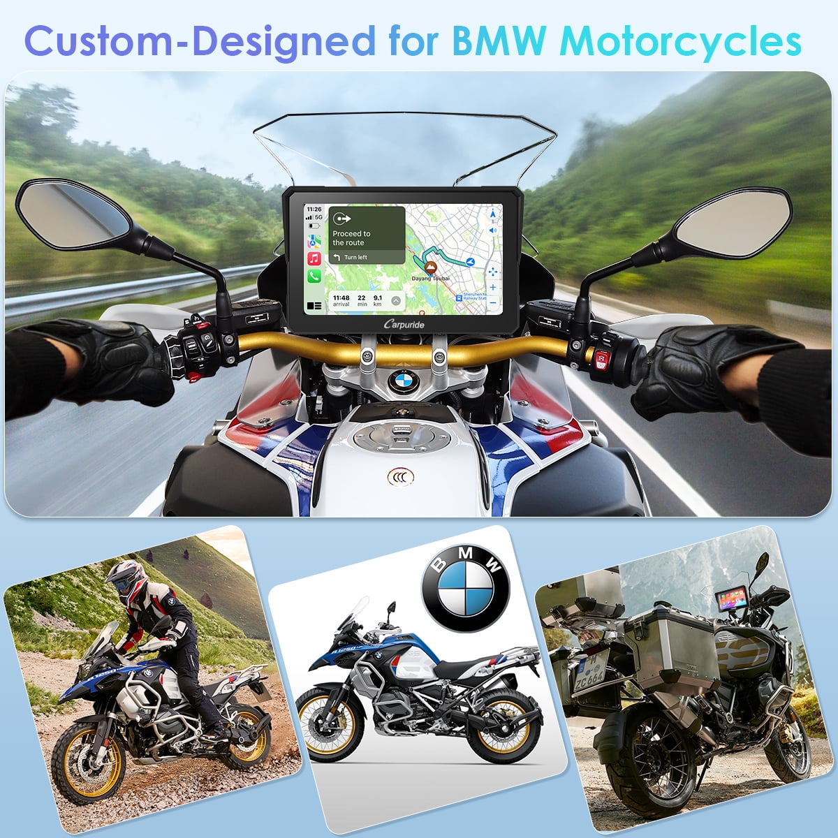 Carpuride Carplay Android Auto BMW Moto Stereo OEM Transmission