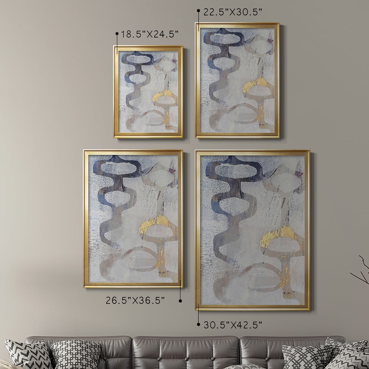 Linx I Premium Framed Print, in Gold, Black, or Silver - Ready to Hang