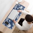 thumbnail image 3 of Long Mouse Pads for Desk,Blue Pioneer Flower and Paisley Pattern Desk Mats on Top Of Desks, Desk Mouse Pad Extra Large with 3mm Non-Slip Base and Stitched Edge for Gaming,Office,Work,Home 31.5"x11.8", 3 of 6
