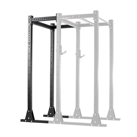 Titan Fitness X-3 Flat Foot Power Rack Extension Kit, 82" Height x 24" Depth, 3x3 11-Gauge Steel Uprights, Bolt-Together Rack Expansion for Home Gym